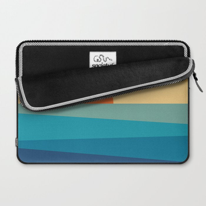 Abstract geometric sunrise Laptop Sleeve Gallery Image 2