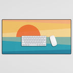 Abstract geometric sunrise Desk Mat Gallery Image 1