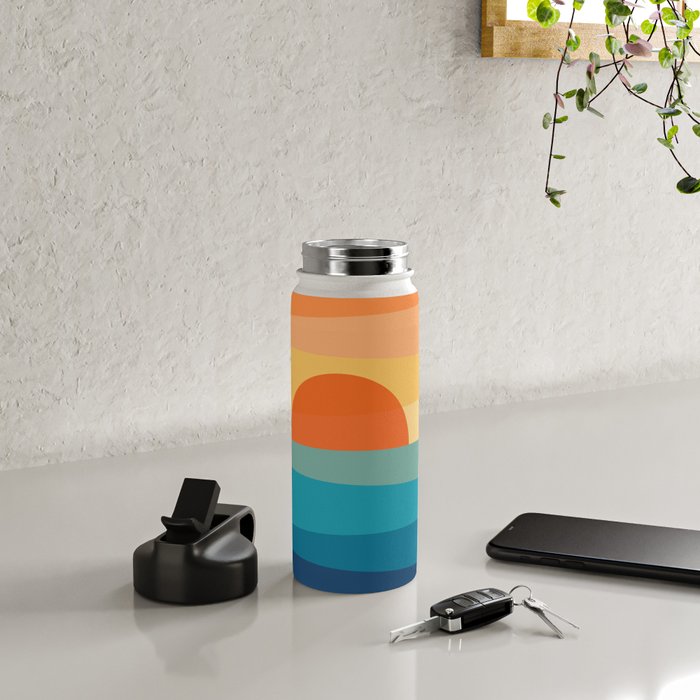 Abstract geometric sunrise Water Bottle Gallery Image 4