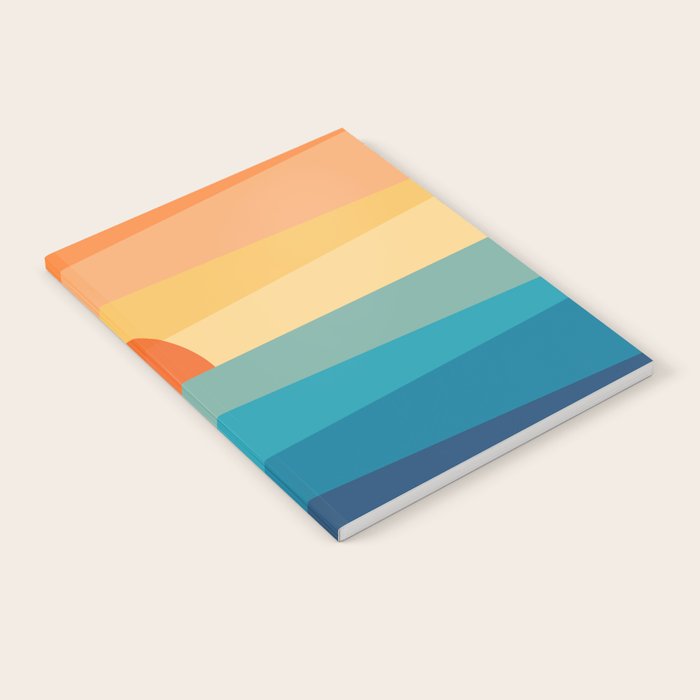 Abstract geometric sunrise Notebook Gallery Image 2