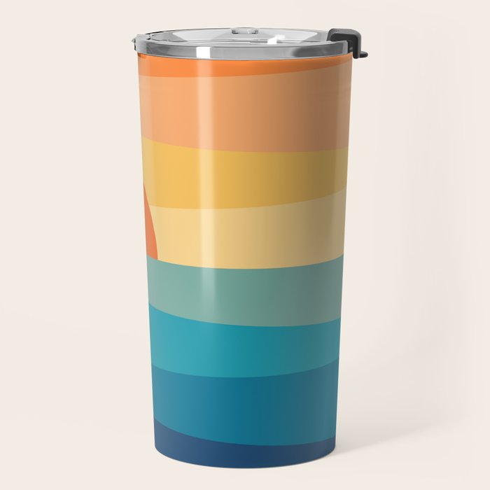 Abstract geometric sunrise Travel Mug Gallery Image 2