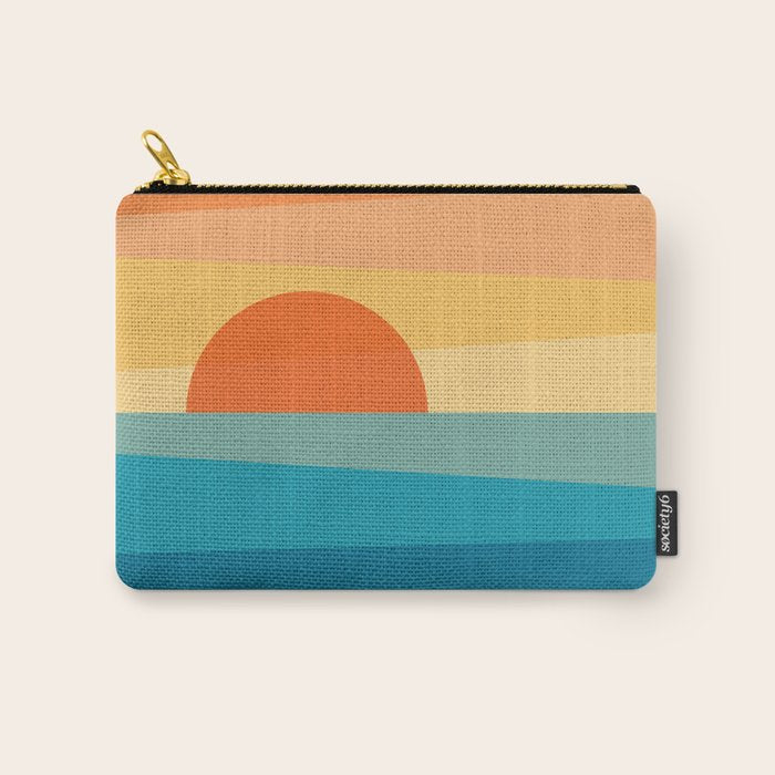 Abstract geometric sunrise Carry All Pouch Gallery Image 1