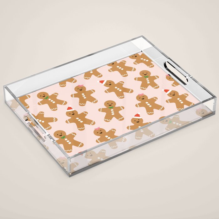 Christmas Gingerbread Men Acrylic Tray Gallery Image 1