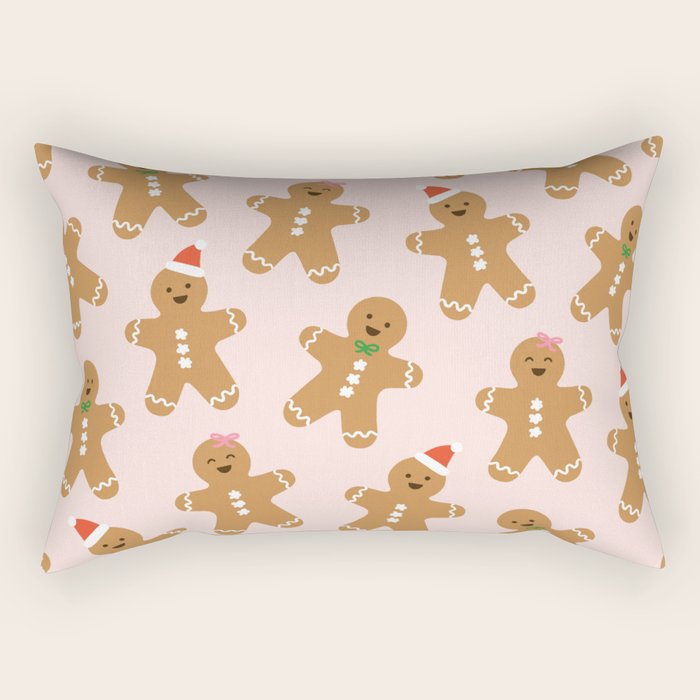 Christmas Gingerbread Men Rectangular Pillow Gallery Image 2