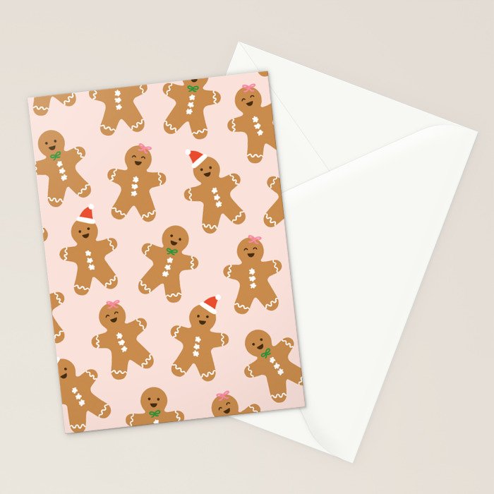 Christmas Gingerbread Men Stationery Card Gallery Image 2