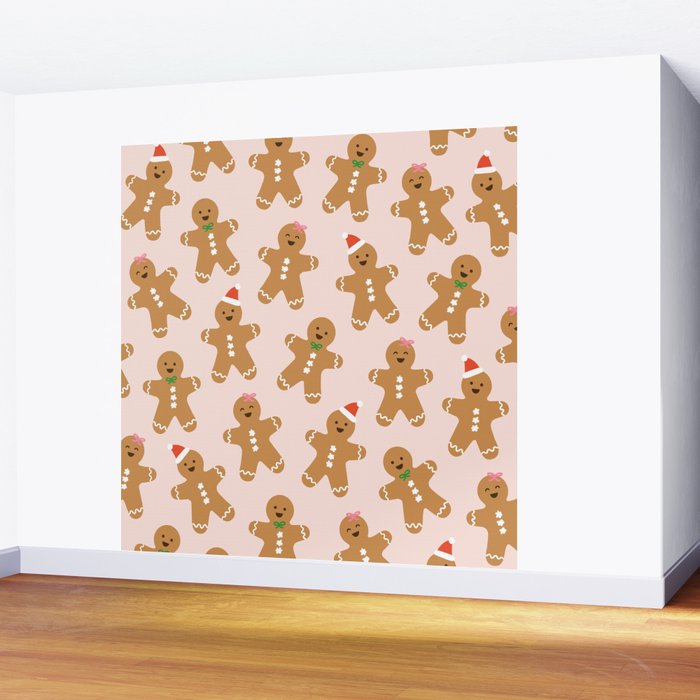 Christmas Gingerbread Men Wall Mural Gallery Image 2