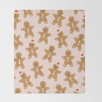 Christmas Gingerbread Men Throw Blanket Gallery Image 2