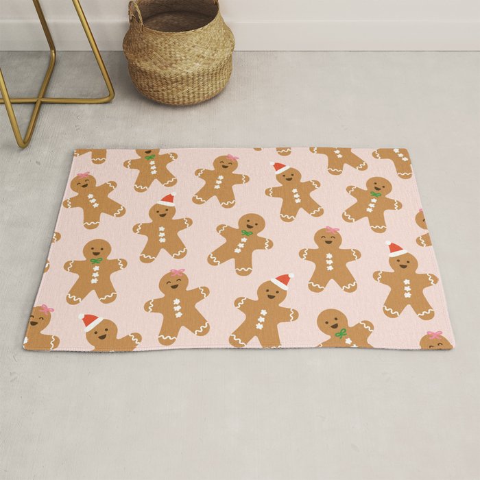 Christmas Gingerbread Men Rug Gallery Image 1