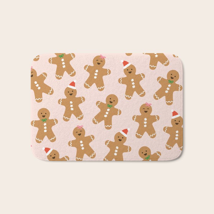 Christmas Gingerbread Men Bath Mat Gallery Image 1