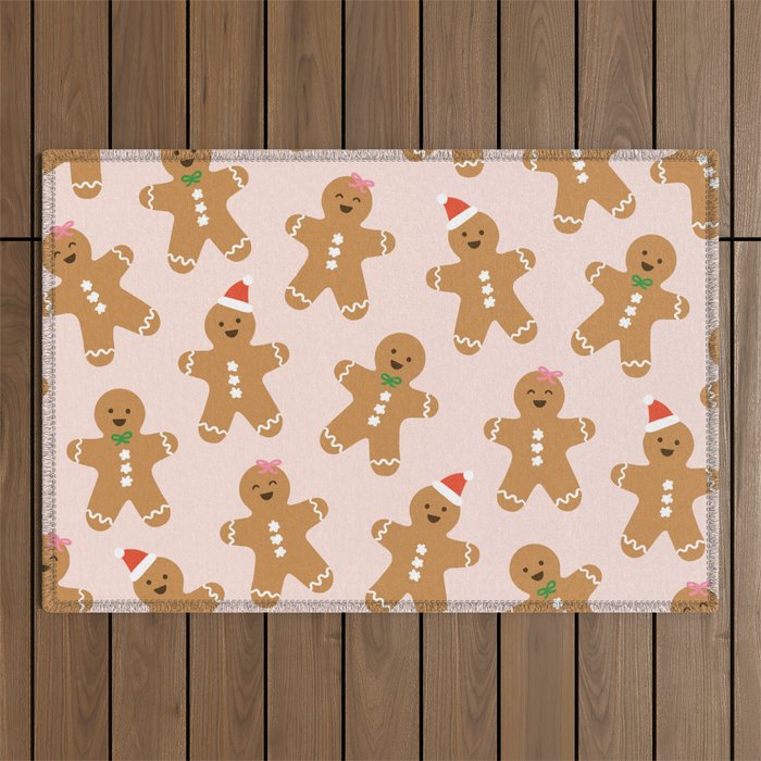 Christmas Gingerbread Men Outdoor Rug Gallery Image 1