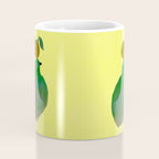 Fat Round Bird and Orange - Green and Yellow Coffee Mug Gallery Image 4