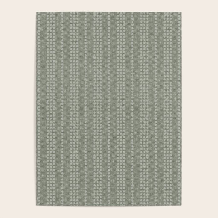 irregular striped dots - sage Poster Gallery Image 4