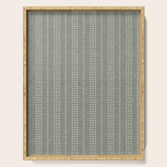 irregular striped dots - sage Serving Tray Gallery Image 1