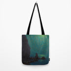Granville Redmond Catalina Island Coast Under a Moonlit Sky Oil Painting Vintage American Art Tote Bag Gallery Image 2
