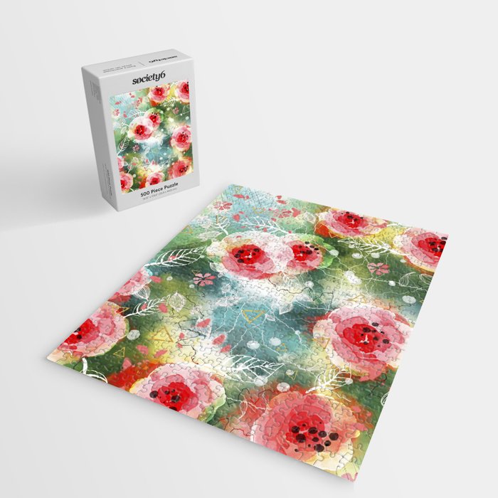 Abstract painting nature and geometric Jigsaw Puzzle Gallery Image 2