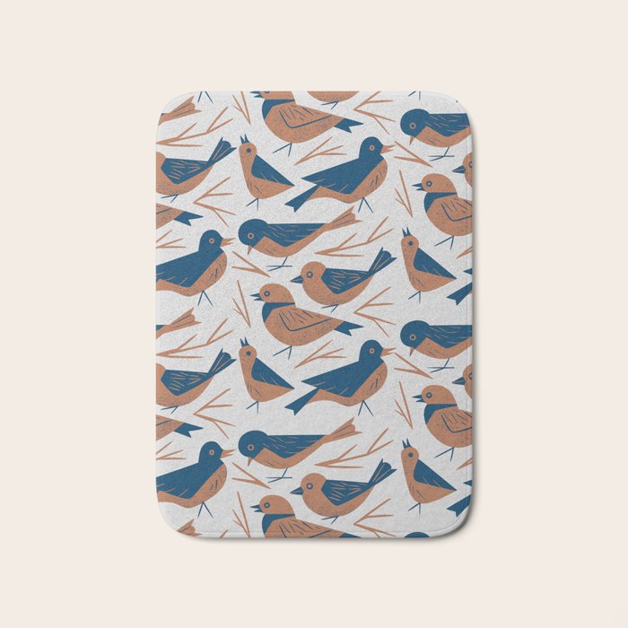 Hello Songbirds Bath Mat Gallery Image 1