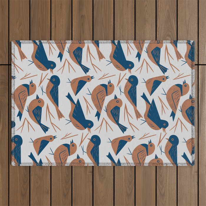 Hello Songbirds Outdoor Rug Gallery Image 1