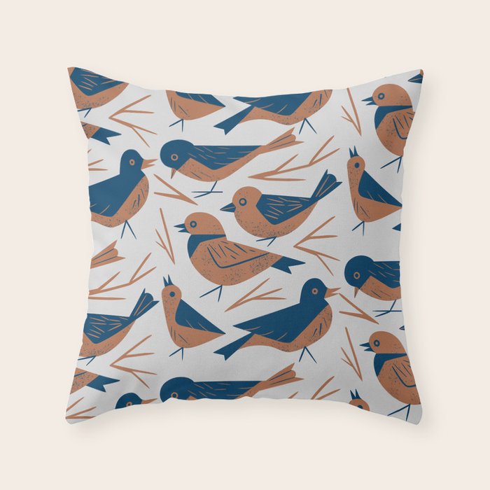Hello Songbirds Throw Pillow Gallery Image 6