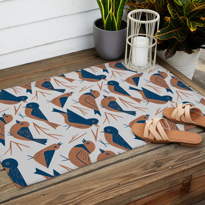 Hello Songbirds Outdoor Rug Gallery Image 2
