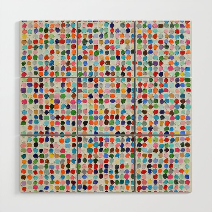 Colossal Polka Daubs Wood Wall Art Gallery Image 1