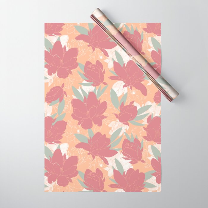 Big floral blossoms PF3 Wrapping Paper Gallery Image 1