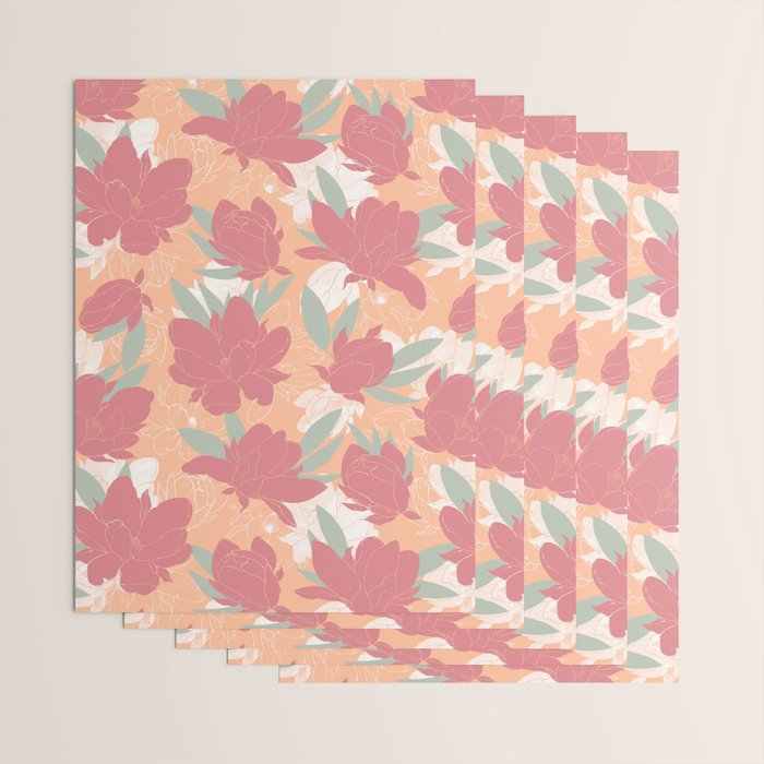 Big floral blossoms PF3 Wrapping Paper Gallery Image 3