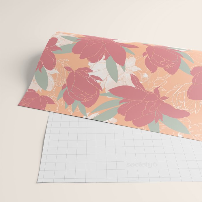 Big floral blossoms PF3 Wrapping Paper Gallery Image 2