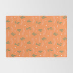 Retro cactus plant art pattern Rug Gallery Image 2