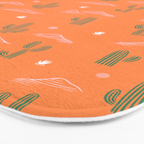 Retro cactus plant art pattern Bath Mat Gallery Image 3