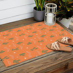 Retro cactus plant art pattern Outdoor Rug Gallery Image 2