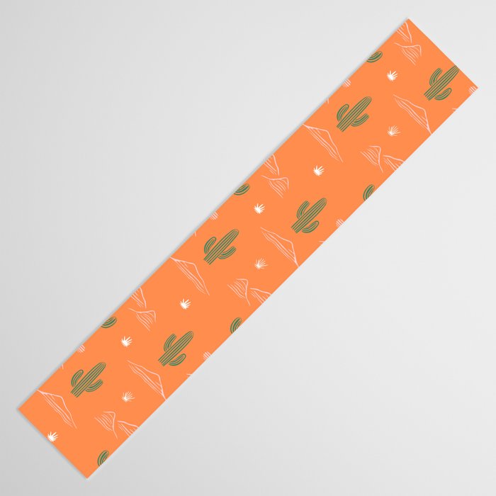 Retro cactus plant art pattern Table Runner Gallery Image 3