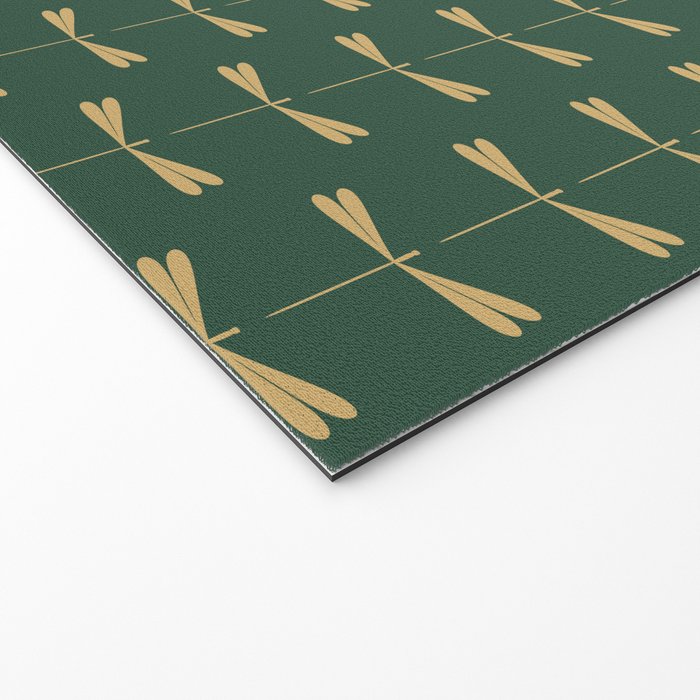 Dragonfly Pattern XVII Kelly Green Welcome Mat Gallery Image 2