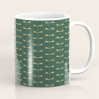 Dragonfly Pattern XVII Kelly Green Coffee Mug Gallery Image 1