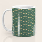 Dragonfly Pattern XVII Kelly Green Coffee Mug Gallery Image 3