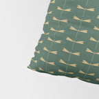 Dragonfly Pattern XVII Kelly Green Pillow Sham Gallery Image 4
