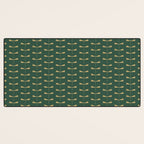 Dragonfly Pattern XVII Kelly Green Desk Mat Gallery Image 3