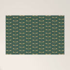 Dragonfly Pattern XVII Kelly Green Welcome Mat Gallery Image 1