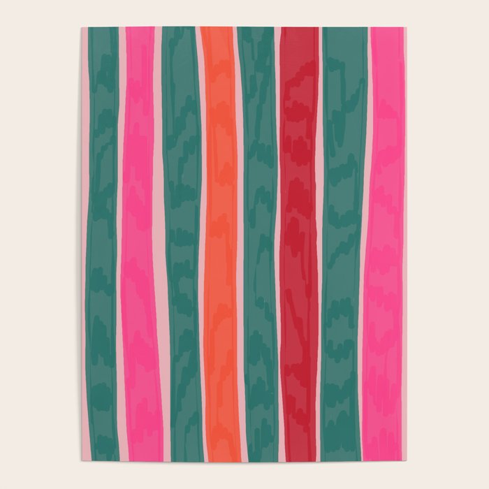 Festive Stripes Poster Gallery Image 1