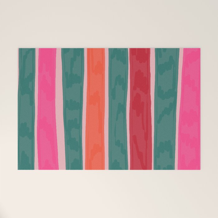 Festive Stripes Welcome Mat Gallery Image 1