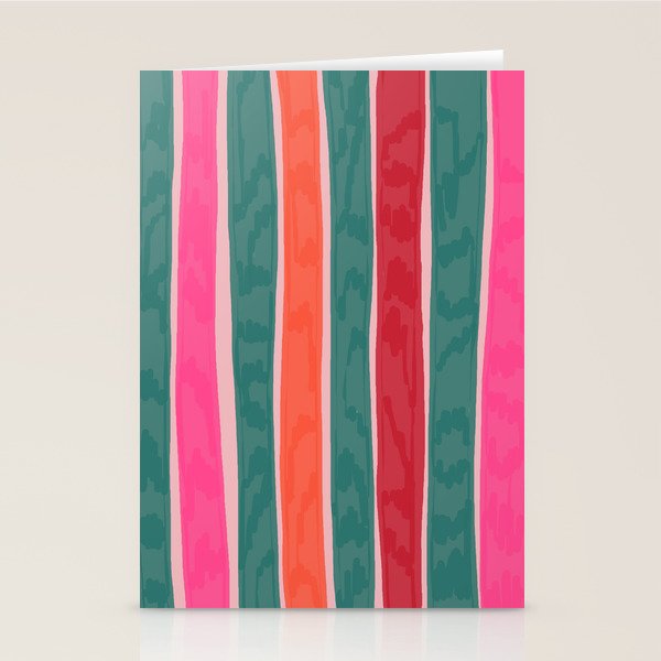 Festive Stripes Stationery Card Gallery Image 1