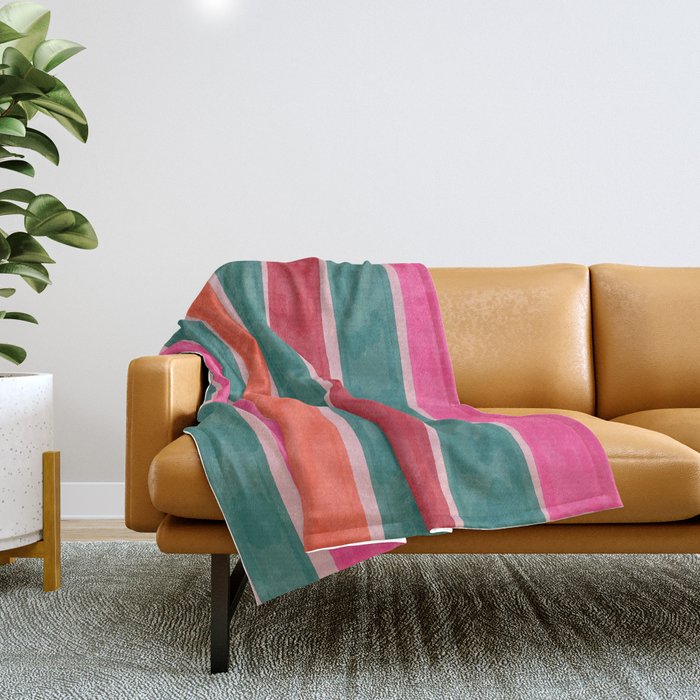 Festive Stripes Throw Blanket Gallery Image 1