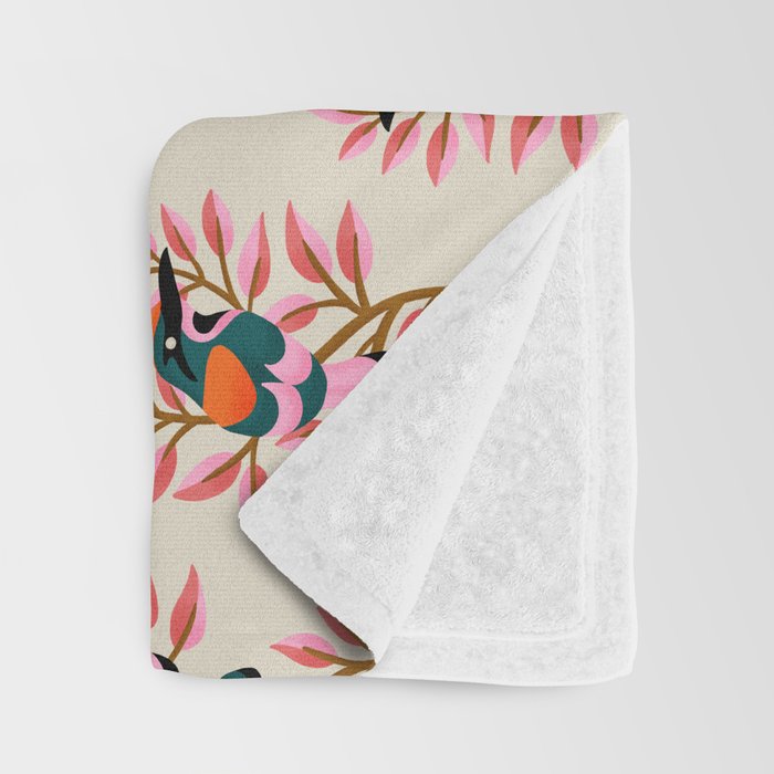 Guardabarranco Bird Pattern Throw Blanket Gallery Image 3