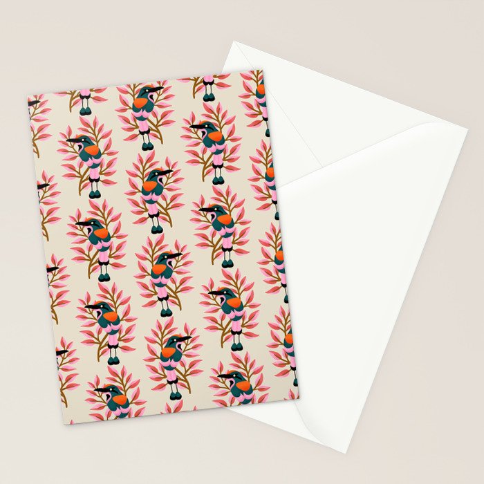 Guardabarranco Bird Pattern Stationery Card Gallery Image 2