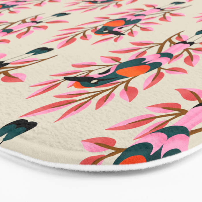 Guardabarranco Bird Pattern Bath Mat Gallery Image 3