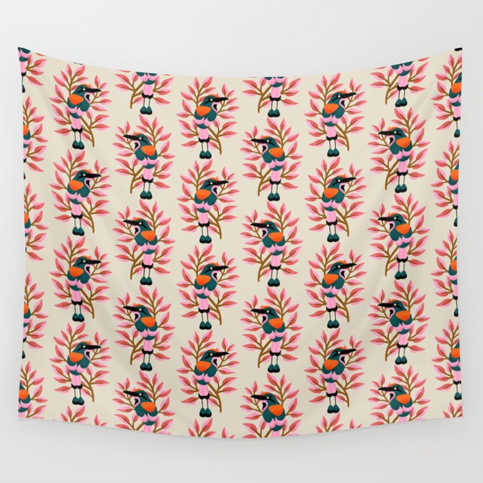 Guardabarranco Bird Pattern Wall Tapestry Gallery Image 4
