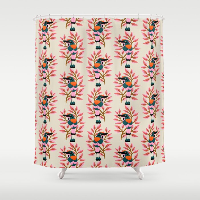 Guardabarranco Bird Pattern Shower Curtain Gallery Image 1