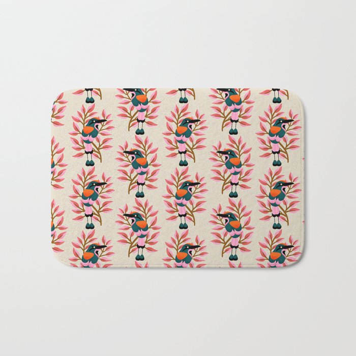 Guardabarranco Bird Pattern Bath Mat Gallery Image 1