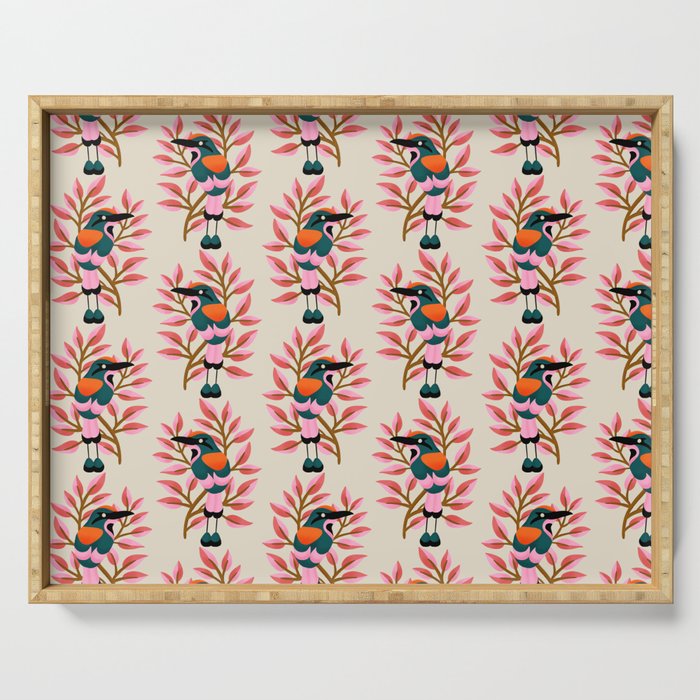 Guardabarranco Bird Pattern Serving Tray Gallery Image 1