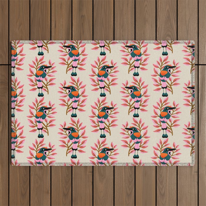 Guardabarranco Bird Pattern Outdoor Rug Gallery Image 1