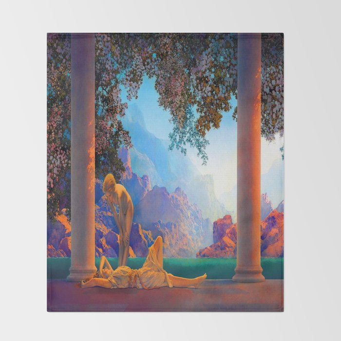 Maxfield Parrish Daybreak Throw Blanket Gallery Image 2